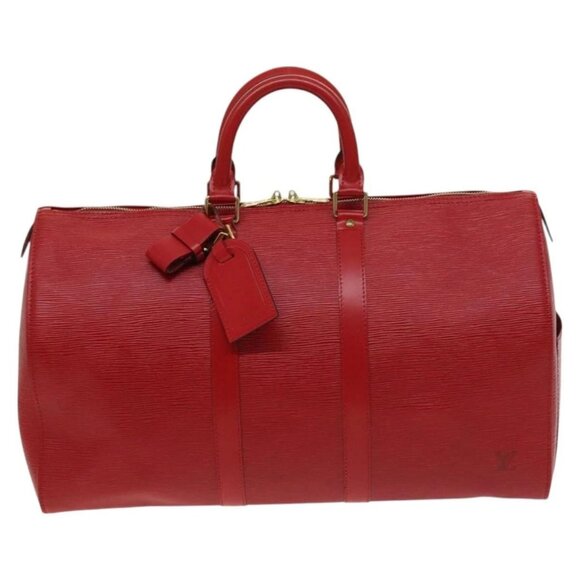 LOUIS VUITTON Epi Keepall 45 Boston Bag Red - Picture 10 of 16